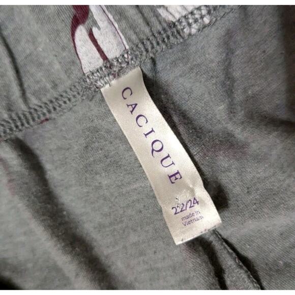 Cacique sleep pants Women Plus 22 24 gray penguin print lounge pajama bottoms - Picture 6 of 12